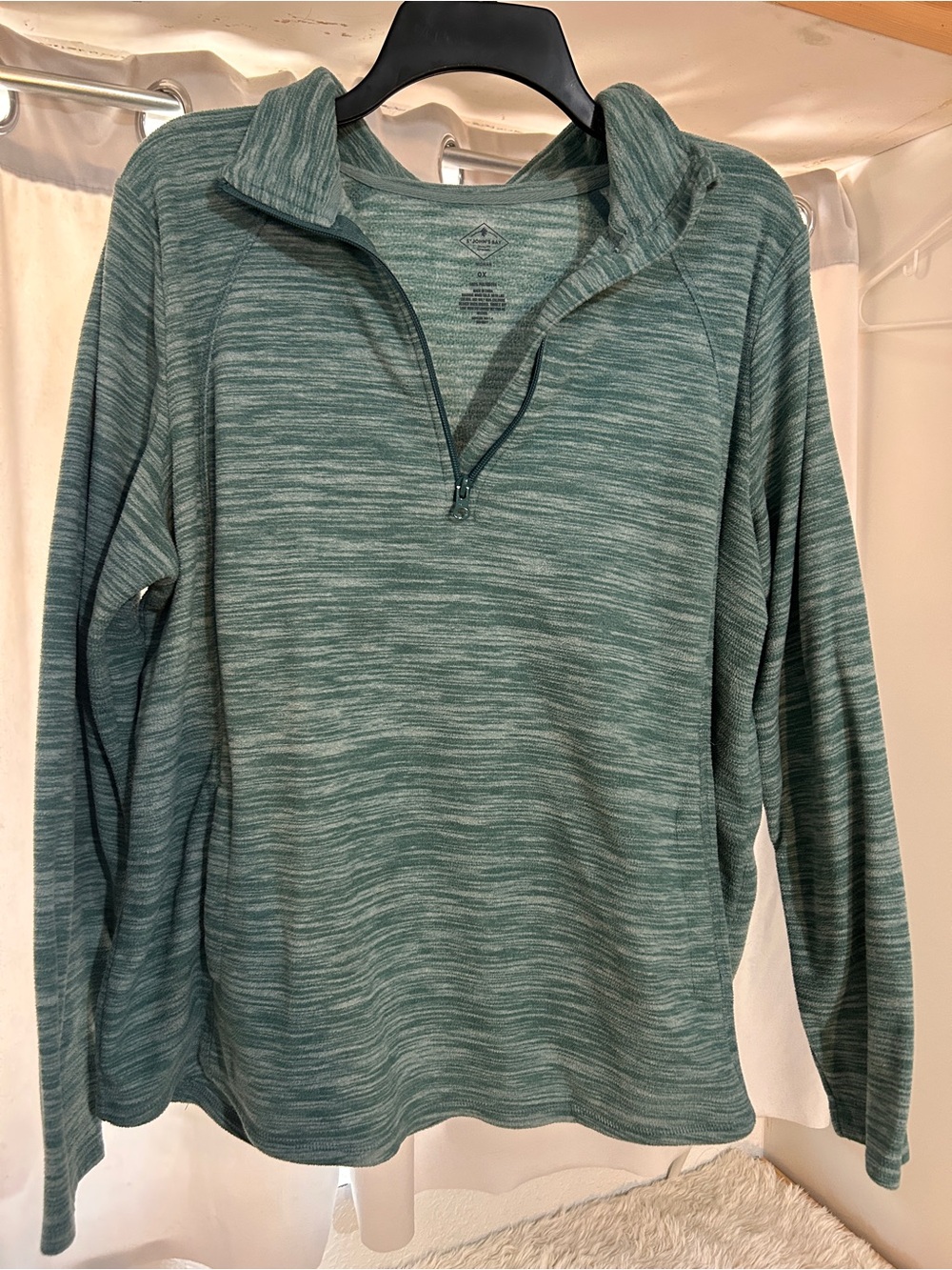 Heathered Teal Quarter-Zip Pullover